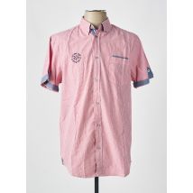 PETER COFOX - Chemise manches courtes rouge en coton - Homme - Taille M - Modz