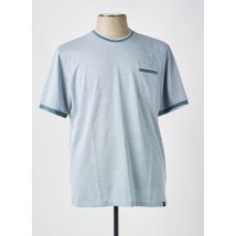 SHUTTON BLUE - T-shirt bleu en coton - Homme - Taille 3XL - Modz