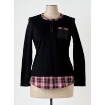S.QUISE - T-shirt noir en coton - Femme - Taille 48 - Modz