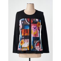 S.QUISE - T-shirt noir en coton - Femme - Taille 38 - Modz