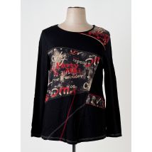 S.QUISE - T-shirt noir en viscose - Femme - Taille 48 - Modz
