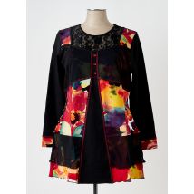 QUATRE VINGT JOURS - Tunique manches longues noir en coton - Femme - Taille 44 - Modz
