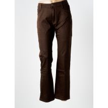 X-MAX - Pantalon droit marron en coton - Femme - Taille 46 - Modz