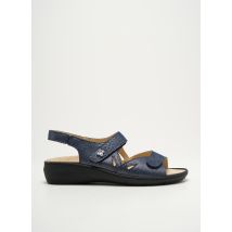 LA PLUME - Sandales/Nu pieds bleu en cuir - Femme - Taille 41 - Modz