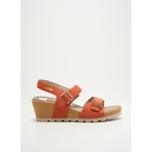 MOBILS - Sandales/Nu pieds orange en cuir - Femme - Taille 41 - Modz