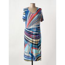 UNO PIU - Robe mi-longue bleu en viscose - Femme - Taille 42 - Modz