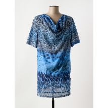CAPUCCINO - Tunique manches courtes bleu en polyester - Femme - Taille 46 - Modz