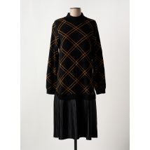 MICHA - Robe mi-longue noir en laine - Femme - Taille 38 - Modz