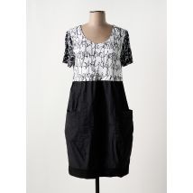 DOLCEZZA - Robe mi-longue noir en viscose - Femme - Taille 36 - Modz