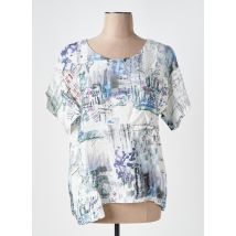 DOLCEZZA - T-shirt bleu en lin - Femme - Taille 36 - Modz