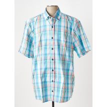LEVORATTO - Chemise manches courtes bleu en coton - Homme - Taille XL - Modz