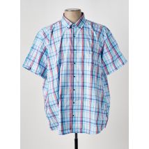LEVORATTO - Chemise manches courtes bleu en coton - Homme - Taille 5XL - Modz
