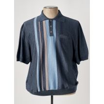 LOUIS VICTOR - Polo bleu en coton - Homme - Taille 5XL - Modz
