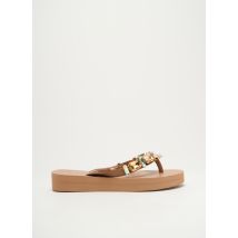 INDAIA - Tongs marron en autre matiere - Femme - Taille 39 - Modz