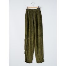 ATELIERS FRANÇAIS DE CONFECTION - Pantalon droit vert en coton - Femme - Taille 34 - Modz