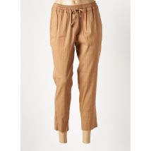 HANA SAN - Pantalon 7/8 marron en lin - Femme - Taille 36 - Modz