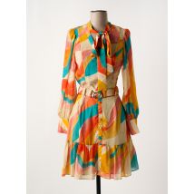 SYMBIOSE - Robe courte orange en polyester - Femme - Taille 34 - Modz