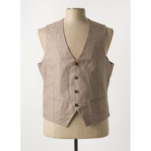 MAISON WOOLIES - Gilet sans manche marron en lin - Homme - Taille XL - Modz