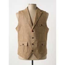 MAISON WOOLIES - Gilet sans manche marron en lin - Homme - Taille XXL - Modz