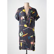 NICE THINGS - Robe mi-longue gris en cuppro - Femme - Taille 42 - Modz