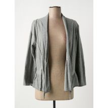 SALT & PEPPER - Gilet manches longues gris en coton - Femme - Taille 40 - Modz