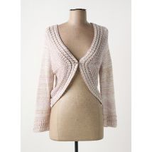MAILLE LOVE - Gilet manches longues rose en polyester - Femme - Taille 36 - Modz