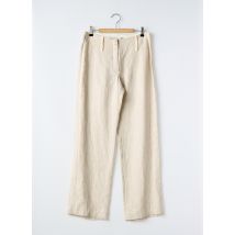 COCO MENTHE - Pantalon droit beige en lin - Femme - Taille 38 - Modz