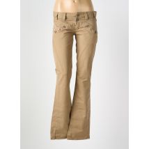 E&L - Jean coupe flare marron en coton - Femme - Taille 40 - Modz