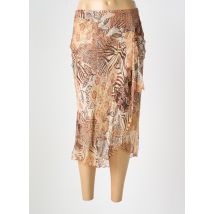 EVALINKA - Jupe longue marron en soie - Femme - Taille 38 - Modz