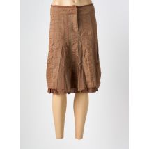 AP - Jupe mi-longue marron en coton - Femme - Taille 36 - Modz