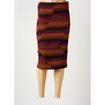 MANIGANCE - Jupe mi-longue orange en coton - Femme - Taille 36 - Modz