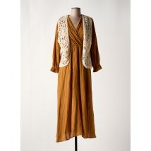 LOUIZON - Robe longue marron en coton - Femme - Taille 38 - Modz