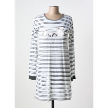 MELISSA BROWN - Chemise de nuit blanc en coton - Femme - Taille 42 - Modz
