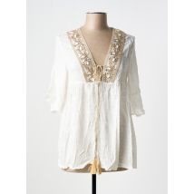 MYA - Blouse blanc en coton - Femme - Taille 38 - Modz