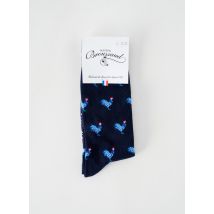 MAISON BROUSSAUD - Chaussettes bleu en coton - Homme - Taille 43 - Modz