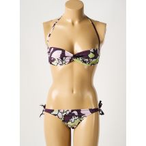 LAURA URBINATI - Maillot de bain 2 pièces violet en coton - Femme - Taille 40 - Modz