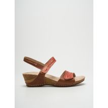 PEDI GREEN - Sandales/Nu pieds rouge en cuir - Femme - Taille 41 - Modz