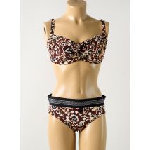 LIDEA - Maillot de bain 2 pièces marron en polyamide - Femme - Taille TU - Modz