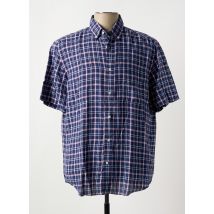 EDEN PARK - Chemise manches courtes bleu en lin - Homme - Taille L - Modz