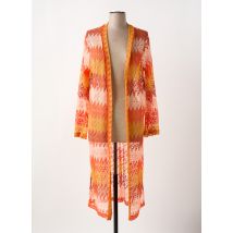 SCARLET ROOS - Gilet manches longues orange en polyester - Femme - Taille 38 - Modz