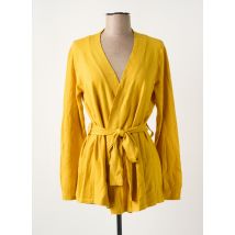LA FIANCE - Gilet manches longues jaune en viscose - Femme - Taille 36 - Modz