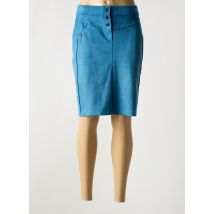 LILI & CAROLINE - Jupe mi-longue bleu en polyester - Femme - Taille 38 - Modz