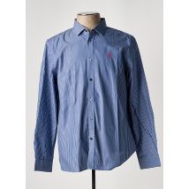 VICOMTEA - Chemise manches longues bleu en coton - Homme - Taille XXL - Modz