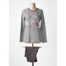VANIA - Pyjama gris en coton - Femme - Taille 36 - Modz