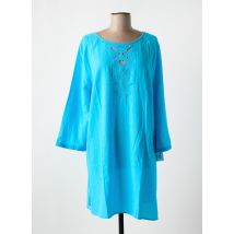 CHARMLINE - Robe de plage bleu en coton - Femme - Taille 44 - Modz