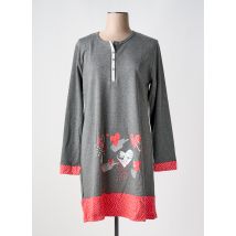 VANIA - Chemise de nuit gris en coton - Femme - Taille 40 - Modz