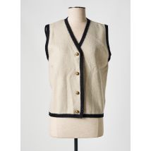 CREAM - Gilet sans manche beige en acrylique - Femme - Taille 36 - Modz