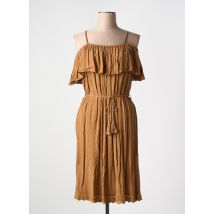 XT STUDIO - Robe mi-longue marron en viscose - Femme - Taille 42 - Modz