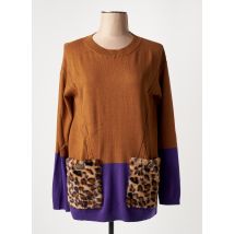 LAFTY LIE - Pull tunique marron en polyester - Femme - Taille 42 - Modz