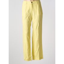 ANNA MONTANA - Pantalon droit jaune en lin - Femme - Taille 40 - Modz